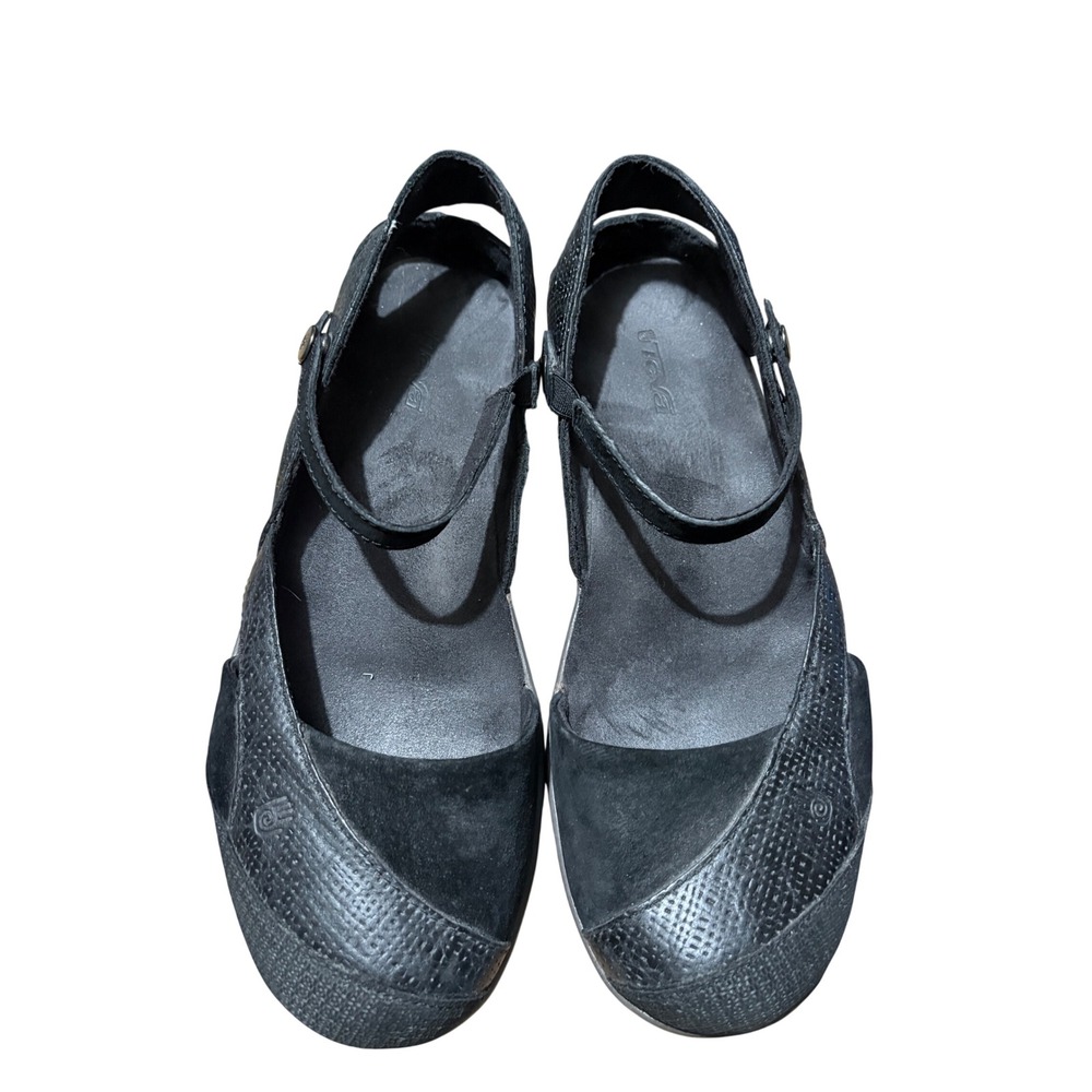 Teva Women Black Suede Mary Jane Flats Sport Shoes F8809I Size 7.5